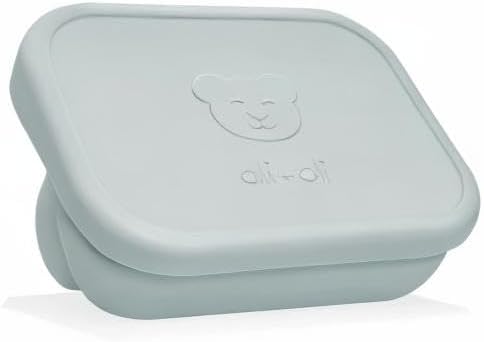 Ali+Oli Silicone Bento Box (Blue) Lunch Box for Kids, Toddlers, Preschoolers & Adults | BPA-Free and Spill-Proof | Ideal for School, and On-the-Go Meals| Perfect for Lunch, Snacks, and Meals | Daycare, Preschool, Food separation, Portion control, Snack...