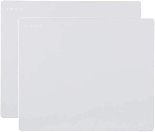 LONGFITE Silicone Baking Mat for Dough Rolling Pastry Fondant Mat Large Nonstick and Nonskid Heat Resistent, Countertop Protector, Dining Table Mat and Placemat 20'' by 16'' (Gray 2 Pack)