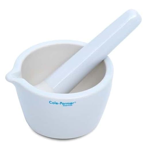 Cole-Parmer Mortar and Pestle Set, Porcelain, 275 mL
