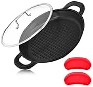 Vinchef 13in Nonstick Grill Pan with Lid | Dishwasher Safe, Oven Safe