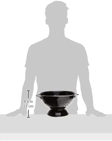 Calypso Basics by Reston Lloyd Powder Coated Enameled Colander, 5 Quart, Black