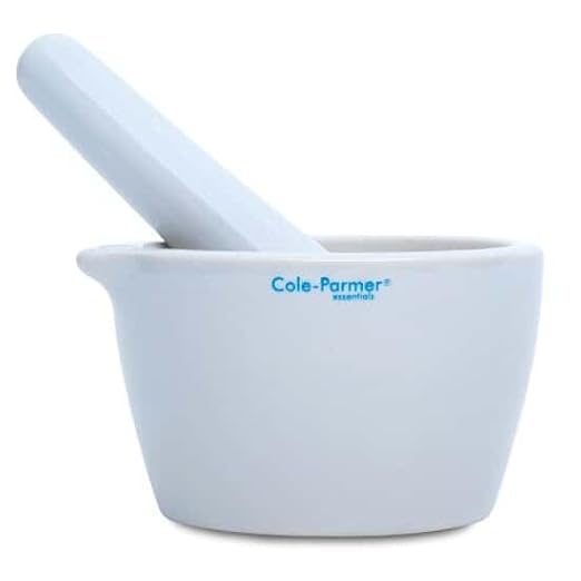 Cole-Parmer Mortar and Pestle Set, Porcelain, 275 mL