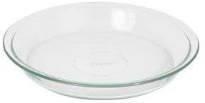 Pyrex Glass Bakeware Pie Plate 9" x 1.2" Pack of 2 - Clear - Original Genuine Pyrex - Made in the USA | Oven Safe | Nonporous Glass | Microwave Safe | Dishwasher Safe | Easy Clean | Baking Essentials