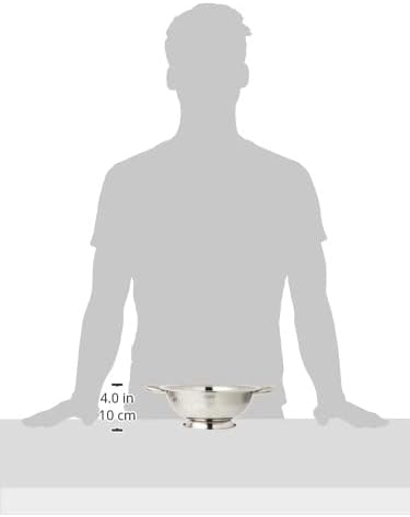 Winco Stainless Steel Colander with Base, 3-Quart | Foodservice, Great for Draining Pasta, Rinsing Produce, Straining and Kitchen Prep
