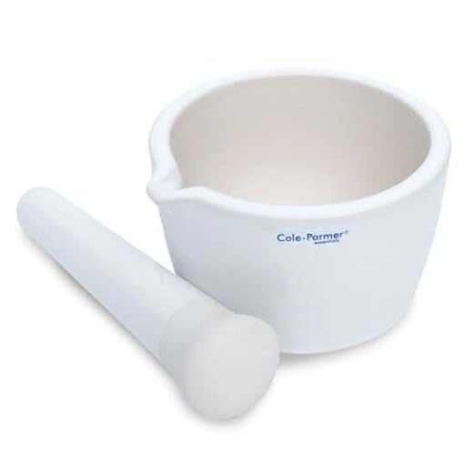 Cole-Parmer Porcelain Mortar and Pestle Set, 400 mL