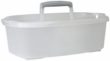 Casabella Plastic Multipurpose Cleaning Storage Caddy with Handle, 1.5-Gallon, Clear