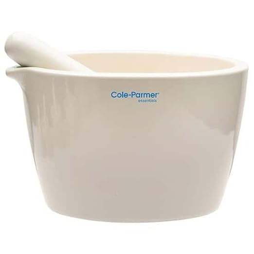 Cole-Parmer Mortar and unwanted-Bugle Set, Porcelain, 1900 mL