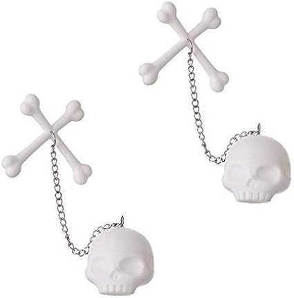 Coolrunner 2 pcs Silicone Tea Bones Skull Tea Infuser Filter | Diffuser Loose Leaf Leaves Silicone Tea Strainer
