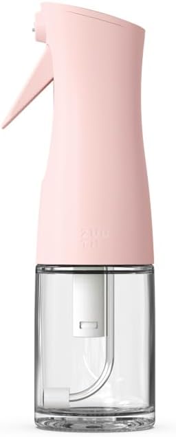 Zuutii Oil Sprayer for Cooking, 170ml Olive Oil Sprayer Mister, Olive Oil Spray Bottle for Salad, BBQ,Spray with Portion Control, Kitchen Baking, Roasting,Hairstyling (Light Pink)