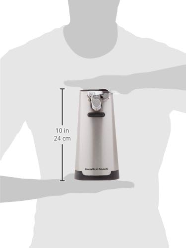 Hamilton Beach Extra-Tall Electric Automatic Can Opener with Easy-Clean Detachable Cutting Lever,Cord Storage,Knife Sharpener,Brushed Stainless Steel (76700),(Pack of 2)