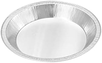 KitchenDance 9 Inch Heavy Duty Aluminum Pie Tins - Oven and Freezer Safe Disposable Pie Pans - Ideal for Restaurants and Bakeries - Reusable and 100% Recyclable Gauge Aluminum - 409 (25, Silver)