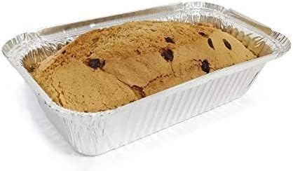 Disposable Aluminum Foil Bread Pans with Clear Lids,1.5lb, 50 Count | 7.3" x 3.7" Small Loaf Pans with Lids for Baking Bread, Meal Loaf & Banana Bread