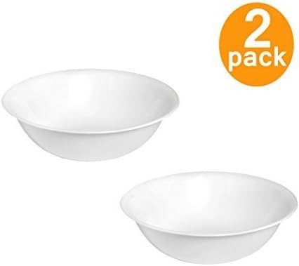 Corelle Livingware 2 qt. White Glass Winter Frost Serving Bowl 2 pk