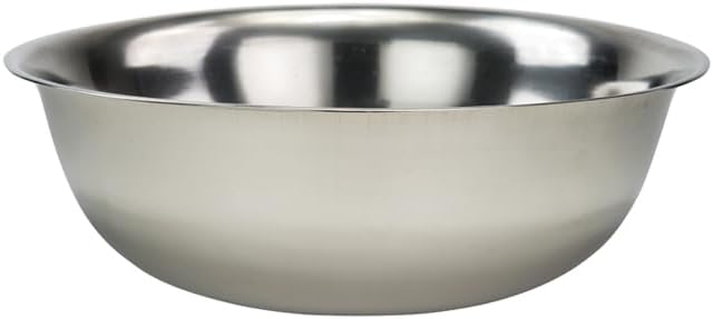 Winco 3 qt Stainless Steel Mixing Bowl | Dishwasher safe, All purpose, True capacity sizing, Restaurant service, Great for Salads, Sides, Pasta and Shared Dishes