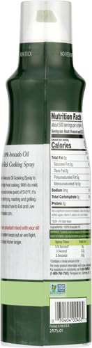 Pompeian 100% Avocado Oil Cooking Spray, Mildly Nutty Flavor, Perfect for High-Heat Cooking, Roasting and Stir-Frying, Naturally Gluten Free, Non-Allergenic, Non-GMO, No Propellant, 5 FL. OZ.