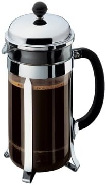 Bodum 51oz Chambord French Press Coffee Maker, High-Heat Borosilicate Glass, Polished Stainless Steel – Made in Portugal | Made in Portugal