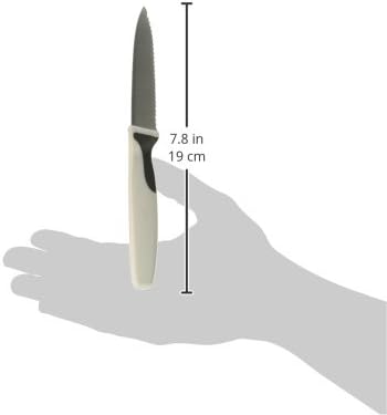 Mercer Culinary M19901P Millennia Black Handle, 3-Inch Slim Serrated, Paring Knife