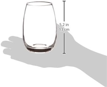 Luigi Bormioli Michelangelo 15.5 oz Stemless Glasses, 4 Count (Pack of 1), Clear