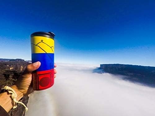 Venezuela Vacuum Insulated Stainless Steel Thermal Travel Mug, 16 oz, Easy Clean, Flip leak Proof Lid Venezuelan Flag