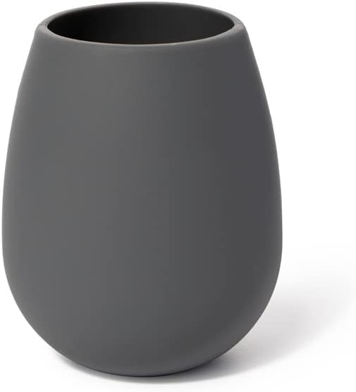 Unbreakable Wine Cups 4" H Set of 4 by The Wine Savant - Reusable & Shatterproof Wine Tumblers for Parties, Picnics, Outdoors, Camping, Bar Party Stemless Wine Cup Aerating, Silicone Drinkware(Black)