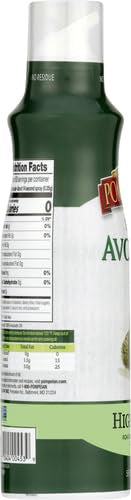 Pompeian 100% Avocado Oil Cooking Spray, Mildly Nutty Flavor, Perfect for High-Heat Cooking, Roasting and Stir-Frying, Naturally Gluten Free, Non-Allergenic, Non-GMO, No Propellant, 5 FL. OZ.