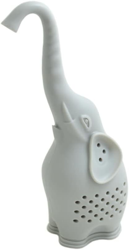 BronaGrand 1PCS Silicone Tea Infuser Creative Elephant Tea Strainer (Grey)