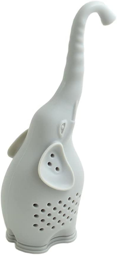 BronaGrand 1PCS Silicone Tea Infuser Creative Elephant Tea Strainer (Grey)