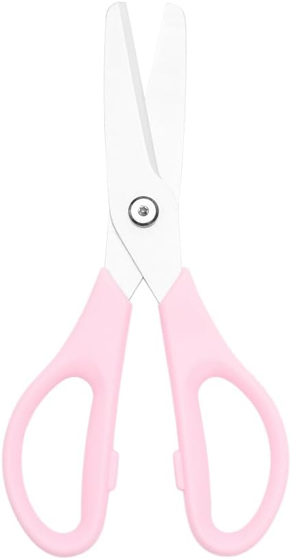 Ceramic Scissors 8" Ceramic Blade Scissors White Sharp Blade with Pink ABS Handle Cooking Shears for Office School Crafting Kitchen (Pink)