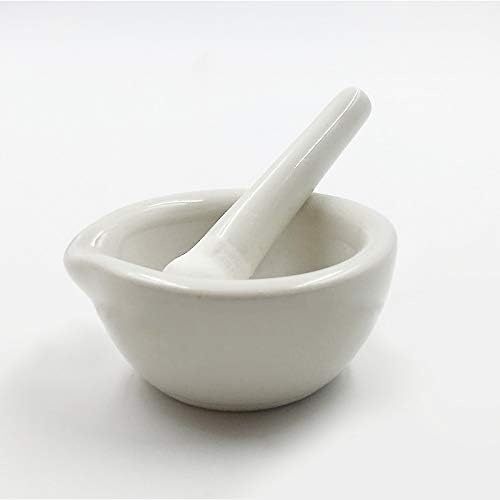 2.5inch Pills Crusher, Ceramics Spice Mill Grinder Set, Handheld Seasoning Mills Grinder,Porcelain Mortar And Pestle Tools Set Grinding Bowls, Set Of 2