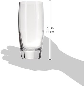 Luigi Bormioli Michelangelo Cooler Glasses, 20 Oz - Clear, Set of 4 | Large Lead-Free Crystal Glass for Water, Iced Tea & Other Beverages, Elegant Drinkware for Everyday Dining, Dishwasher Safe