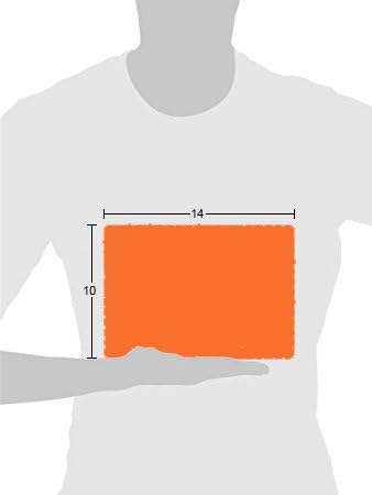 Paper Placemats for Dining Table – Disposable Scalloped Edges Color Table Mats Great for Parties and Christmas Table Decorations 10"x14" (Orange) 50ct