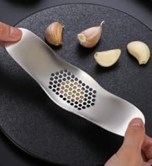 Garlic Rocker Crusher Mincer Press Dishwasher Safe, Stainless Steel