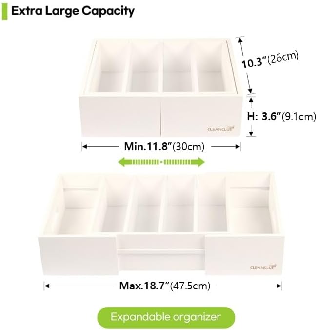Expandable Bamboo Kitchen Cabinet Organizer for Food Container Lids Holder | Adjustable drawer organizer with 3 dividers for food container lids, bamboo lid organizer for kitchen cabinet lid storage
