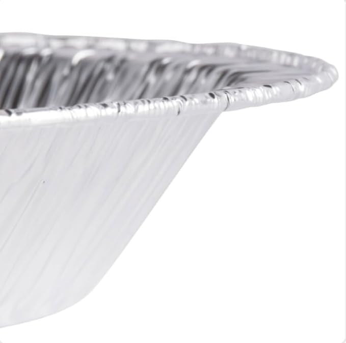 ProPac & Seal Aluminum Foil Pie Pan 8 inch (7 inch Inner Diameter) Disposable Plates - Made in USA Pack of (50)