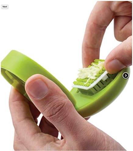 Joie Garlic Press and Chopper with Storage Container, Stainless Steel Blade | Easily Press and Chop Garlic with Minimal Effort, Ergonomic Grip Designed for Comfort