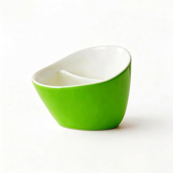 Tilt Tea Cup with Infuser, Water Separation Tea Cup, 11.8oz/350ml Tilting Portable Ceramic Teapot for Travel (Green)
