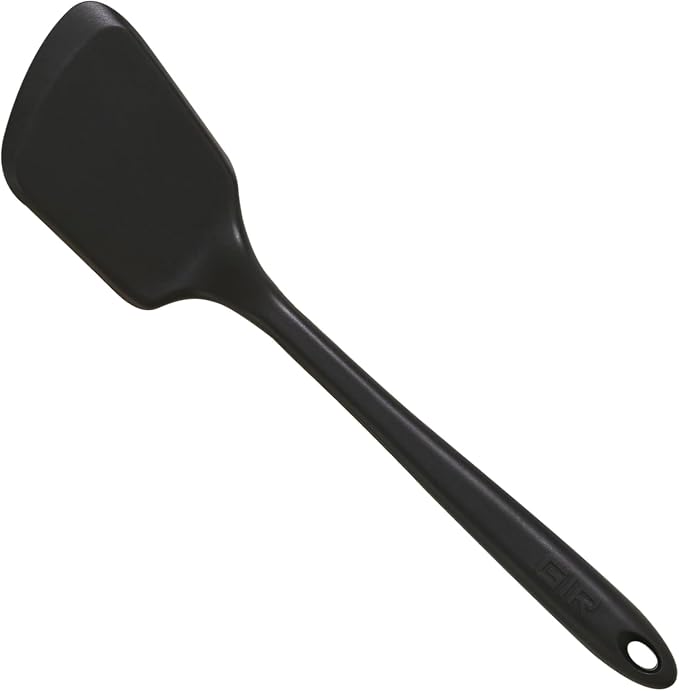 GIR: Get It Right Silicone Kitchen Spatula Turner - Non toxic cooking utensils for Nonstick Cookware, Cooking and Baking, Mini Flip - 11IN - Black