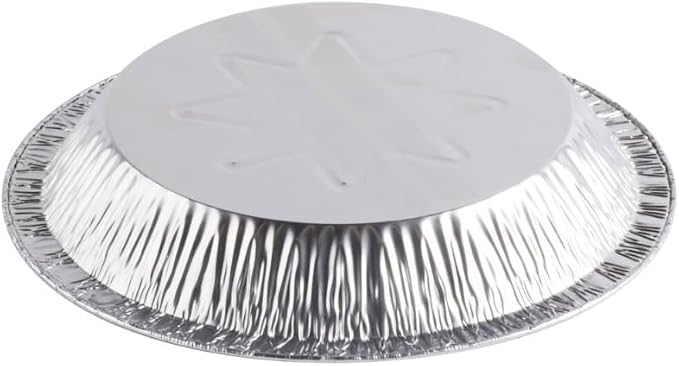 ProPac & Seal Aluminum Foil Pie Pan 8 inch (7 inch Inner Diameter) Disposable Plates - Made in USA Pack of (50)