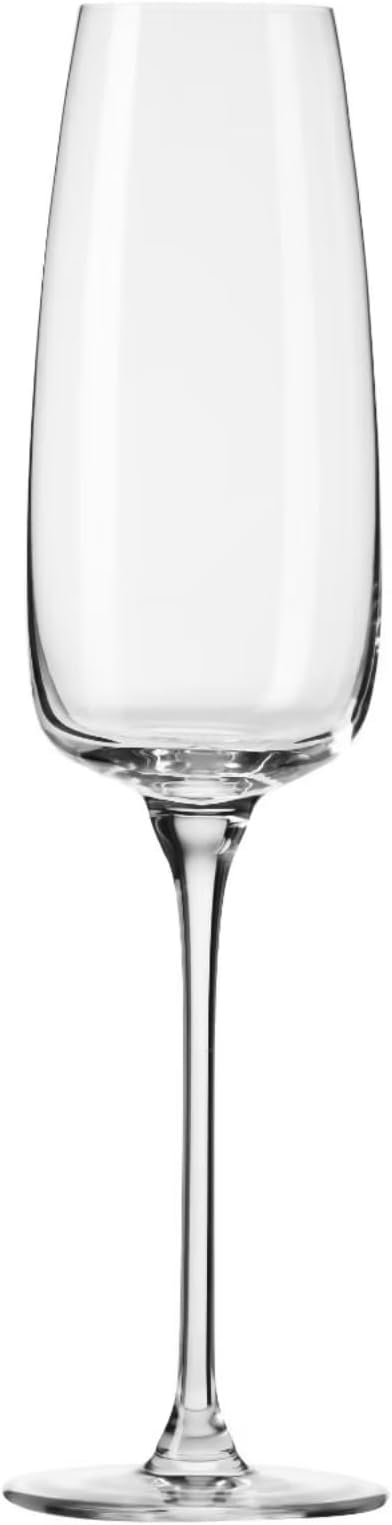 KROSNO Champagne Flutes Set of 4, 8.5 oz, Modern Collection | Drinking Glasses, Led-Free Crystal Glasses for Prosecco Sparkling Wine, Wedding Champagne Flutes, Dishwasher Safe