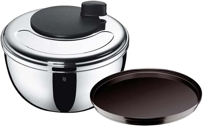WMF Salad Spinner, Stainless Steel, Silver, 25.4 x 25.4 x 15.8 cm