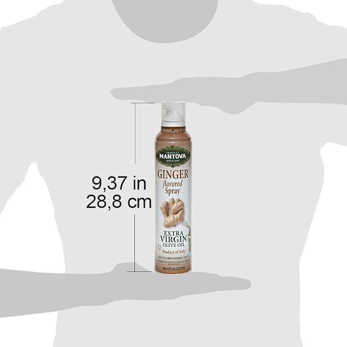 Mantova Spray Ginger Extra Virgin Olive Oil, 8 Ounce