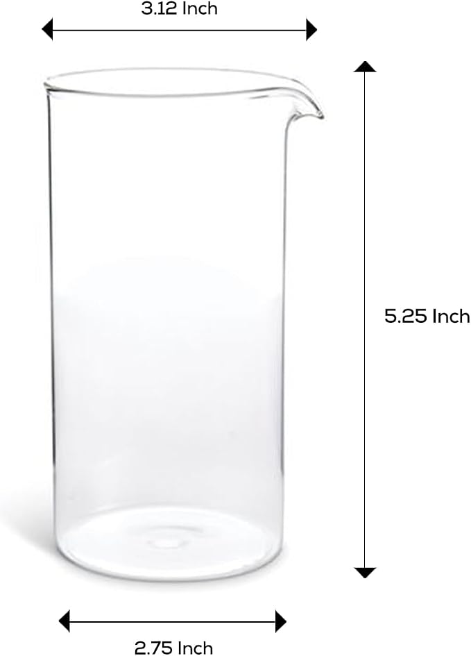 Fino 3-Cup Replacement Carafe 12-Ounce Stainless Steel French Press Coffee Maker (Item 72002, Sold Separately)
