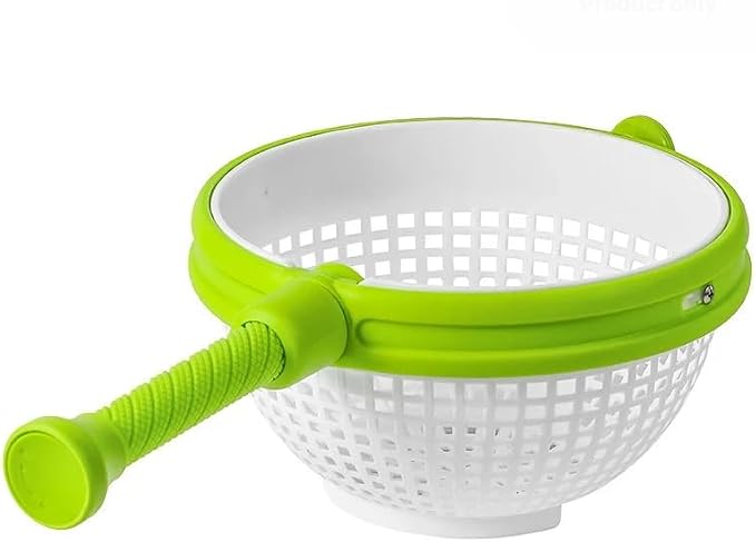 Hand Crank Vegetable Salad Spinner, Multifunctional Rotatable Fruit Washing Colander, Household Food Dehydrator Drain Basket for Kitchen Use