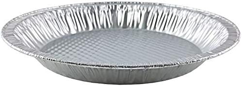 Handi-Foil 10" (Actual Top-Out 9-5/8 Inches - Top-In 8-3/4 Inches) Aluminum Foil Pie Pan - Disposable Baking Tin Plates Made in USA (Pack of 12)
