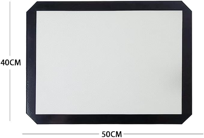 Medium Silicone Baking Mat (15.7'x19.7') with Measurement Indicators, Non-Slip Surface, and Pastry Mat Sheet for Dough Rolling - Perfect for Creating Cookies, Macarons, and Bread - Pack of 2