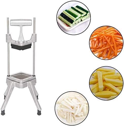 Commercial Vegetable Fruit Chopper W/6-Wedge Slicer&1/4″&3/8″&1/2" Blade Professional Food Dicer French Fry Cutter Stainless Steel Onion Slicer For Tomato Peppers Potato Mushroom