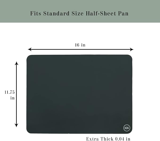 Reusable Silicone Oven Baking Mats Gift Set Bundle, 2 Half-Sheet, 2 Quarter-Sheet, Vintage Navy Blue, Pearl Gray