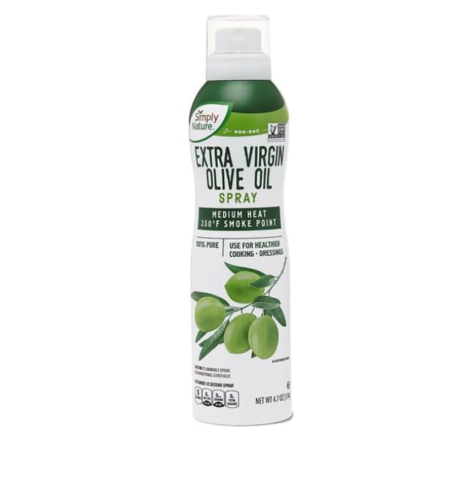 1 Bottle - Extra Virgin Olive Oil Cooking Spray – (4.7 fl oz) | Non-GMO Simply Nature All Natural Cooking Spray for Healthy Cooking Baking & Grilling Heart Healthy Olive Oil Mist for Everyday Use