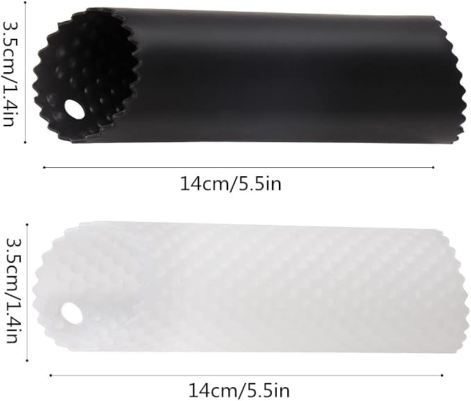 Sinnsally Garlic Peeler Skin Remover Roller,Easy Quick to Peeled Garlic Cloves with Silicone Tube Roller Garlic Peeling Kitchen Tool (Black,Clear)