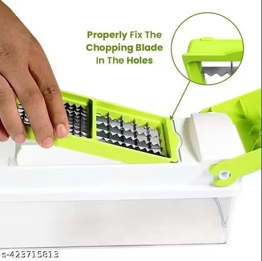 HOB Pro Original Vegetable Chopper - Chopper and Spiralizer - Food Chopper with Container, Fruit Cutter, Onion Dicer - All-in-One Prep Tool - Kitchen Gadgets and Gifts (12 in 1, White/GREEN)
